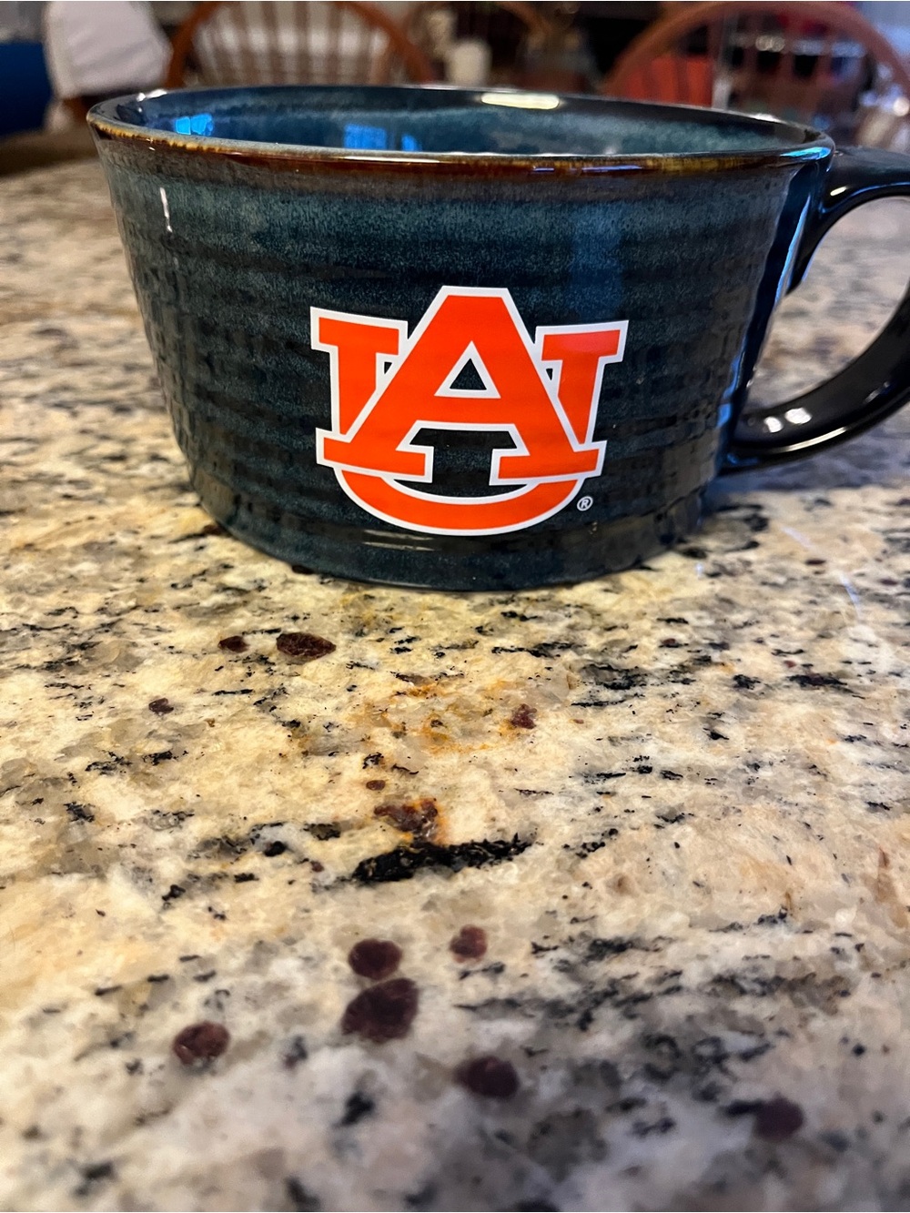 Auburn University Blue Ceramic large Coffee or soup Mug with AU Logo
